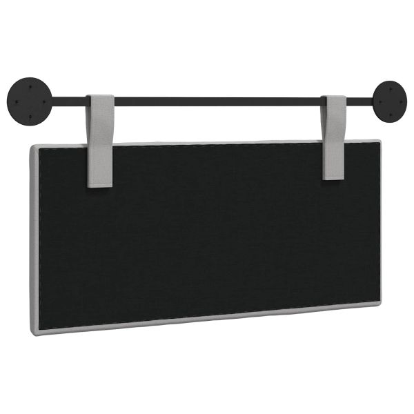 Висяща табла На райета Облачно сиво 100 x 55 x 5 см текстил