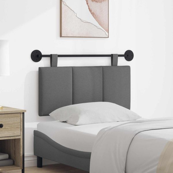 Висяща табла На райета Тъмен сив 100 x 55 x 5 см текстил