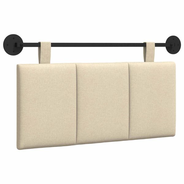 Висяща табла Монтиране на стена Крем 100 x 55 x 5 см текстил