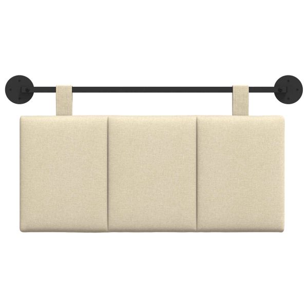 Висяща табла Монтиране на стена Крем 100 x 55 x 5 см текстил