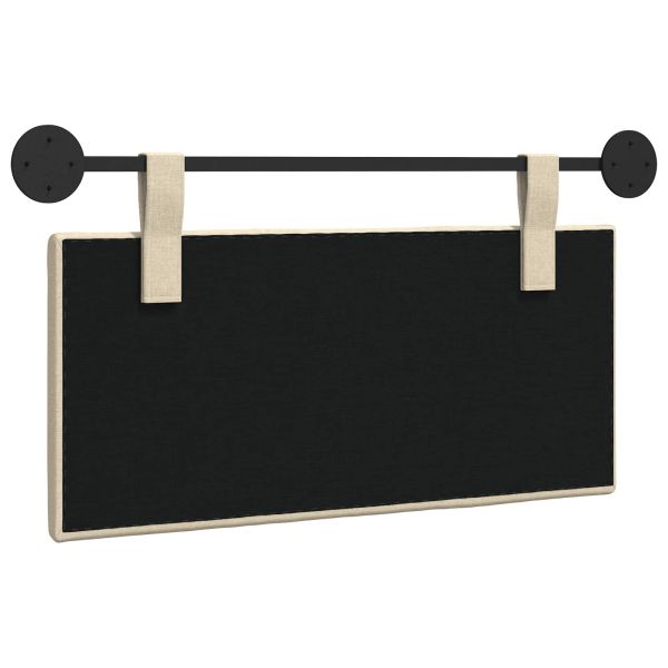 Висяща табла Монтиране на стена Крем 100 x 55 x 5 см текстил