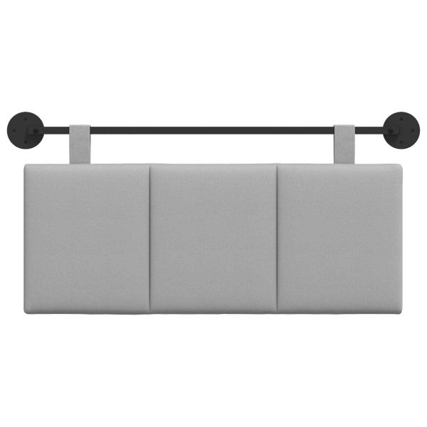 Висяща табла На райета Облачно сиво 110 x 55 x 5 см текстил