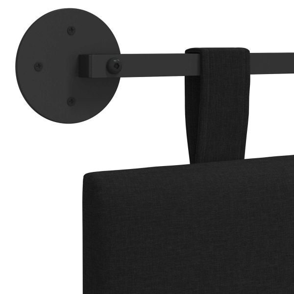 Висяща табла Монтиране на стена Черен 110 x 55 x 5 см текстил