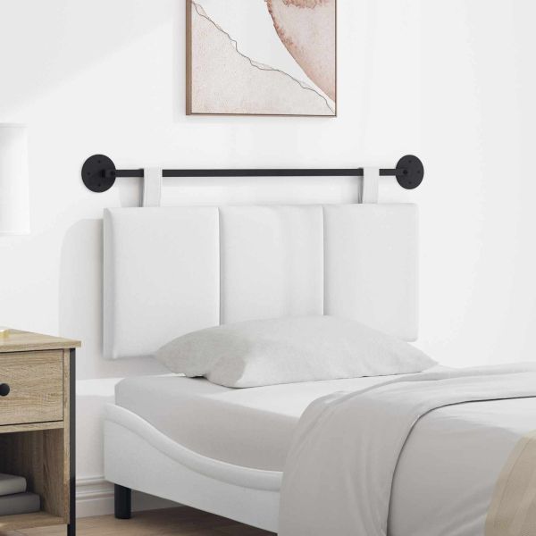 Висяща табла Монтиране на стена Бял 110 x 55 x 5 см текстил