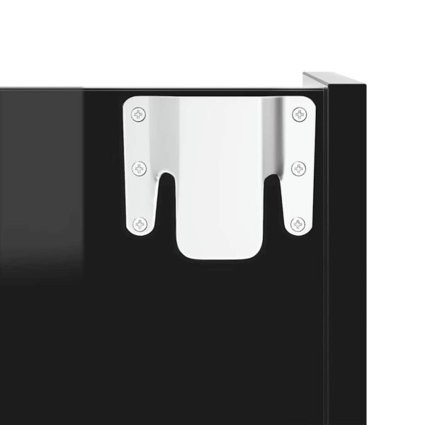 Шкафове за обувки 2 бр черен гланц 60x18x90 см инженерно дърво