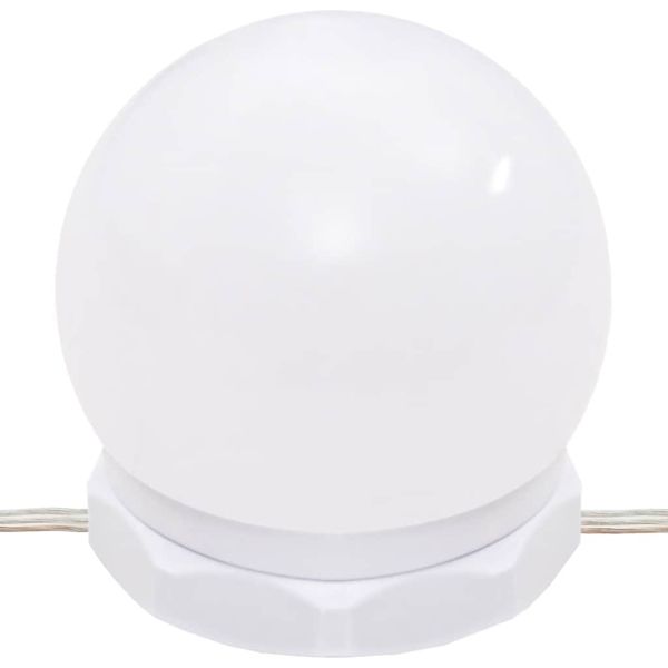 Огледален шкаф с LED, бял гланц, 60x31,5x62 см