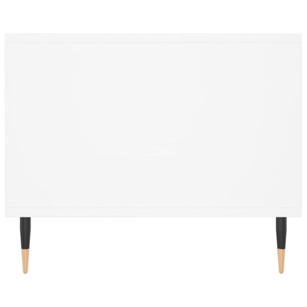 Кафе маса, бяла, 90x50x40 см, инженерно дърво