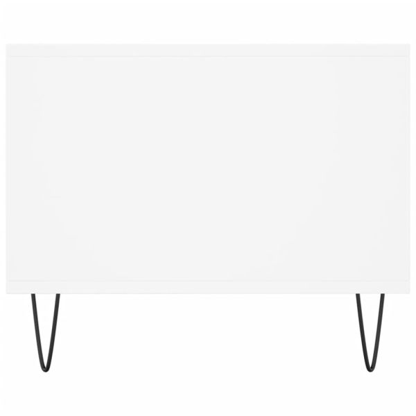 Кафе маса, бяла, 90x50x40 см, инженерно дърво