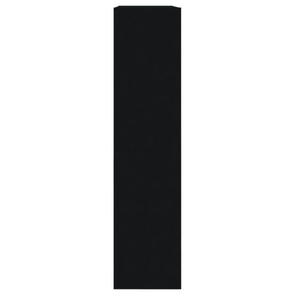 Шкаф за обувки, черен, 80x21x87,5 см, инженерно дърво