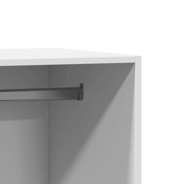 Гардероб, бял, 48x41x102 см, инженерно дърво