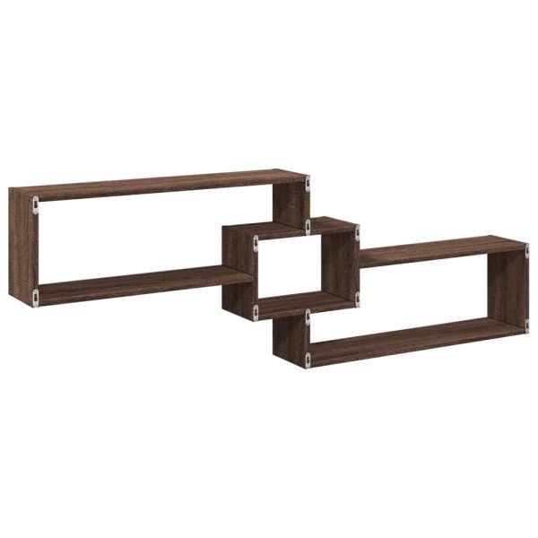 Стенен шкаф, 158x18x53 см, кафяв дъб, инженерно дърво