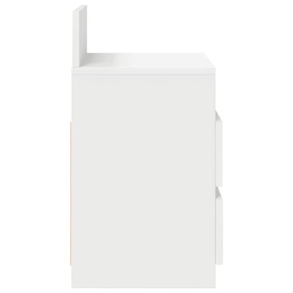 Нощно шкафче с 2 чекмеджета, бяло 40x33x60 cm