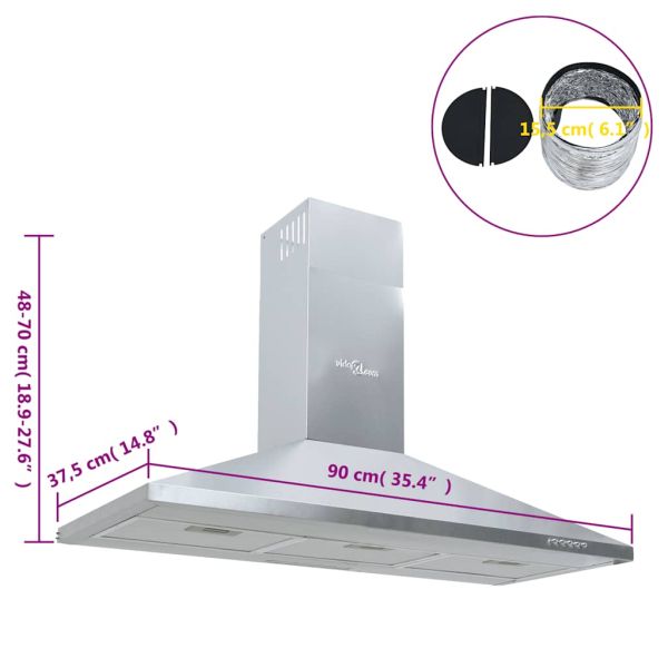 Аспиратор 90 см неръждаема стомана