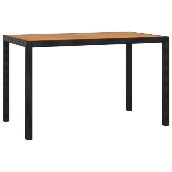 Градински комплект от 3 части с възглавници полиратан черен