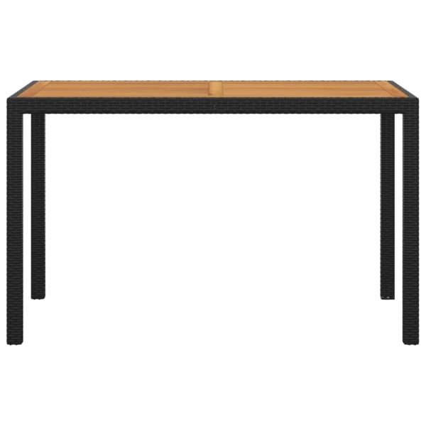 Градински комплект от 3 части с възглавници полиратан черен