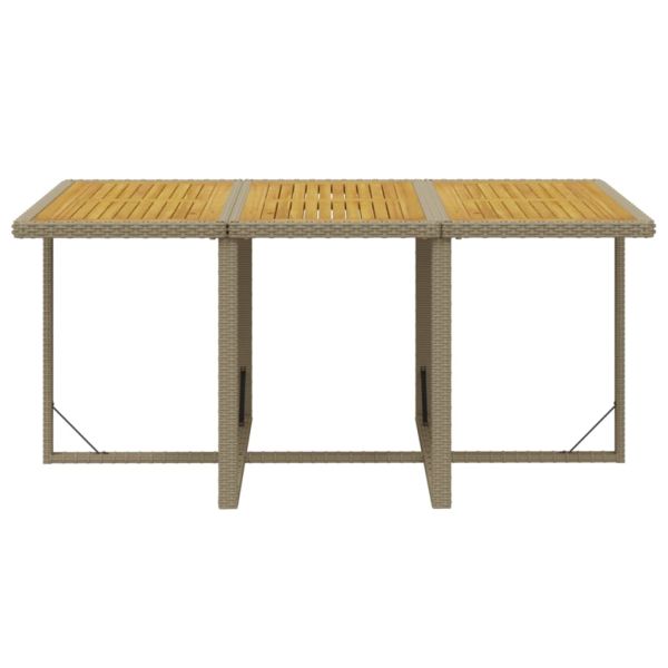 Градински комплект с възглавници, 11 части, полиратан, бежов