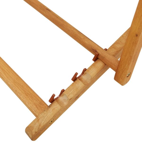 Сгъваем плажен стол, евкалиптово дърво масив и текстил, зелен