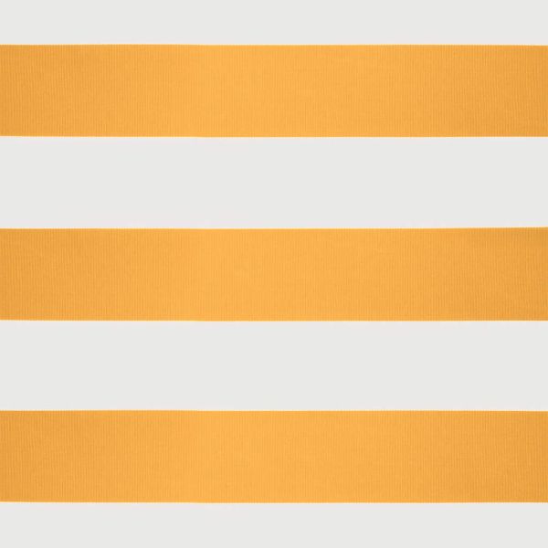 Автоматично прибираща се тента, жълто и бяло, 3,5x2,5 м