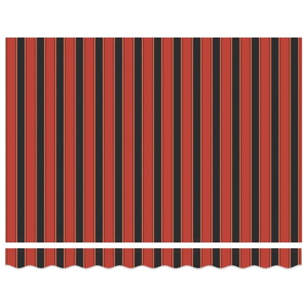 Автоматично прибираща се тента, оранжево и кафяво, 3,5x2,5 м