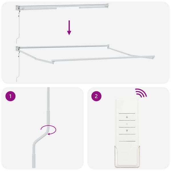 Автоматично прибираща се тента, бордо, 300x250 см