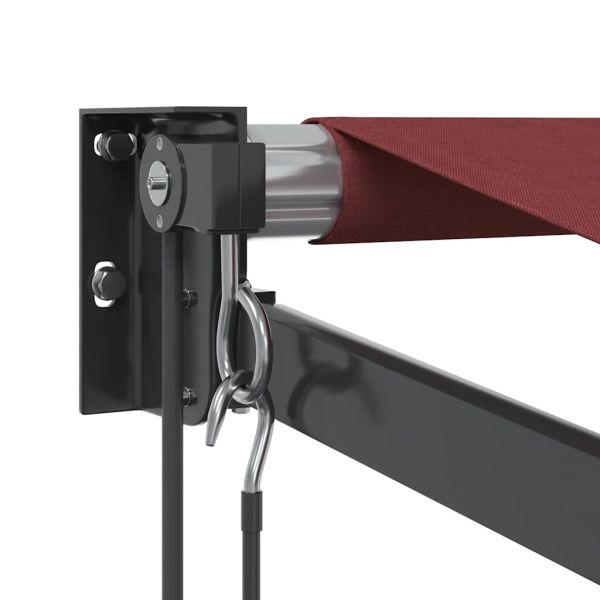 Автоматично прибираща се тента, бордо, 350x250 см