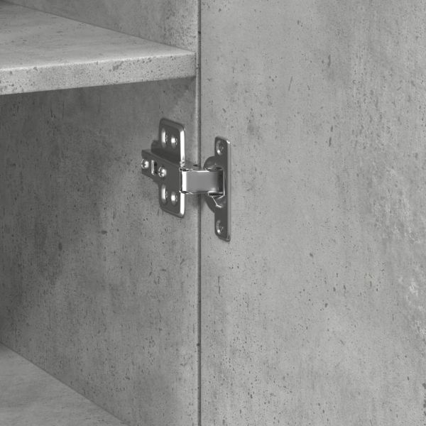 Тесен шкаф, бетонно сив, 40x42,5x225 см, инженерно дърво