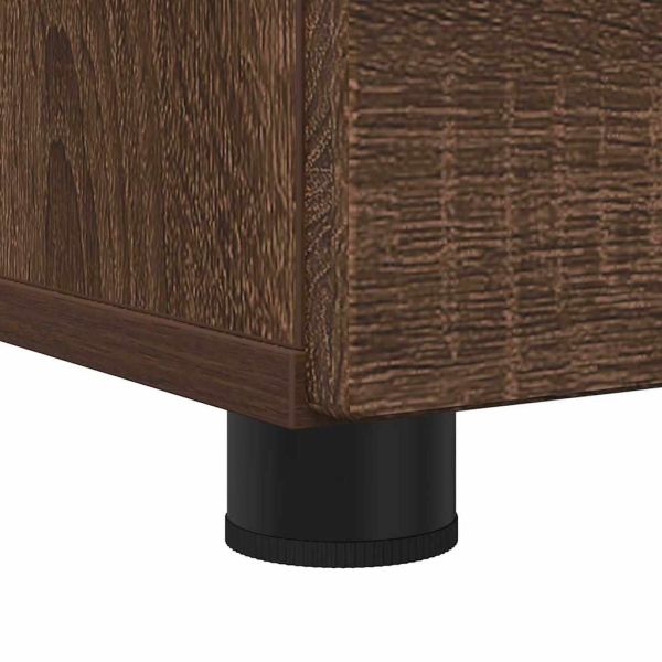 Шкаф за баня с чекмедже с врата Кафяв дъб 76,5 x 35 x 64 см