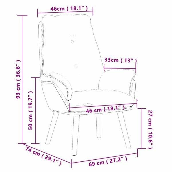 фотьойл Крем 69 x 74 x 93 см Тъкан и шперплат