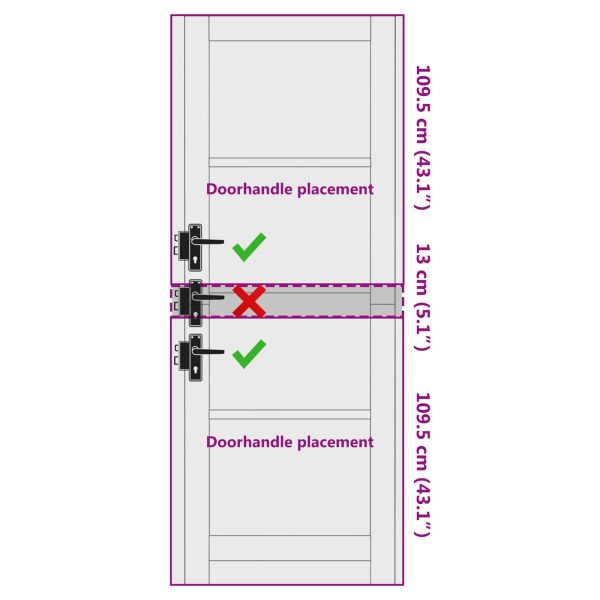 Вътрешна врата ORKDAL Кафяво 78 x 232 см