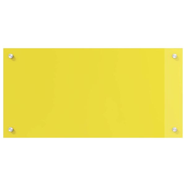 Кухненски гръб Жълто 80 x 40 cm закалено стъкло