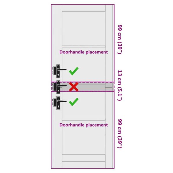 Вътрешна врата ORKDAL Бяло грундирано 73,5 x 211 см