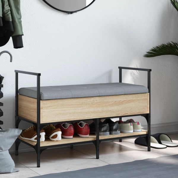 Пейка за обувки, сонома дъб, 85,5x42x57,5 см, инженерно дърво