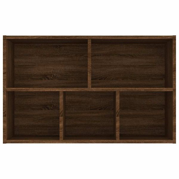 Библиотека/бюфет, кафяв дъб, 50x25x80 см, инженерно дърво