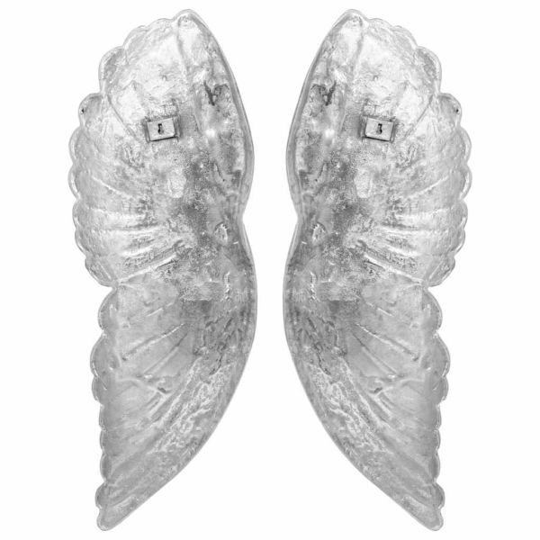 Скулптура с криле Сребрист 17 x 5 x 59 см Алуминий