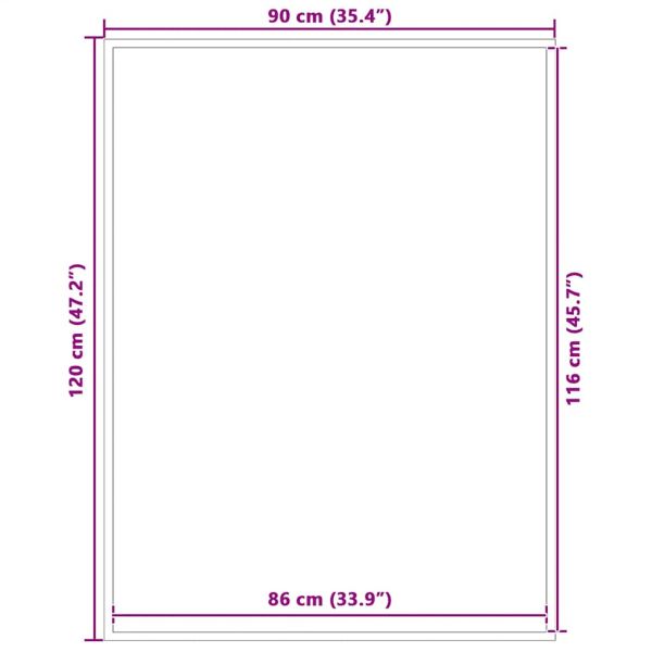 Изтривалка раирана, черна и сива, 90x120 см
