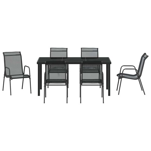 Комплект за хранене в градината 7 pcs Черно