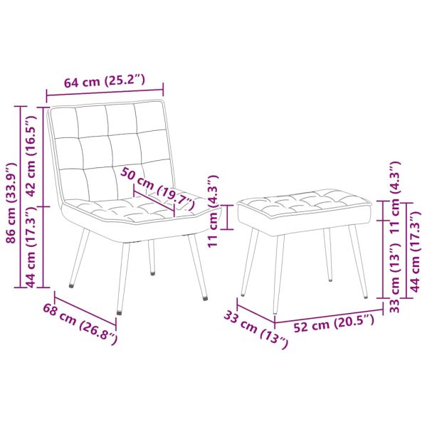Релаксиращ стол Винено червено 64x74x84 cm кадифе
