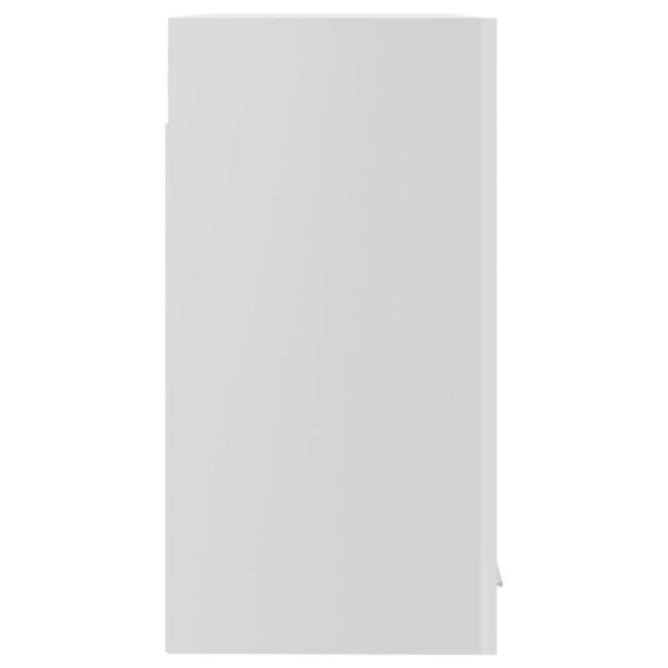 Висящ стъклен шкаф "Lyon", бял гланц, 60x31x60 см, инженерно дърво