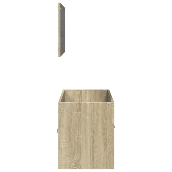 Комплект мебели за баня от 2 части, дъб сонома, инженерно дърво