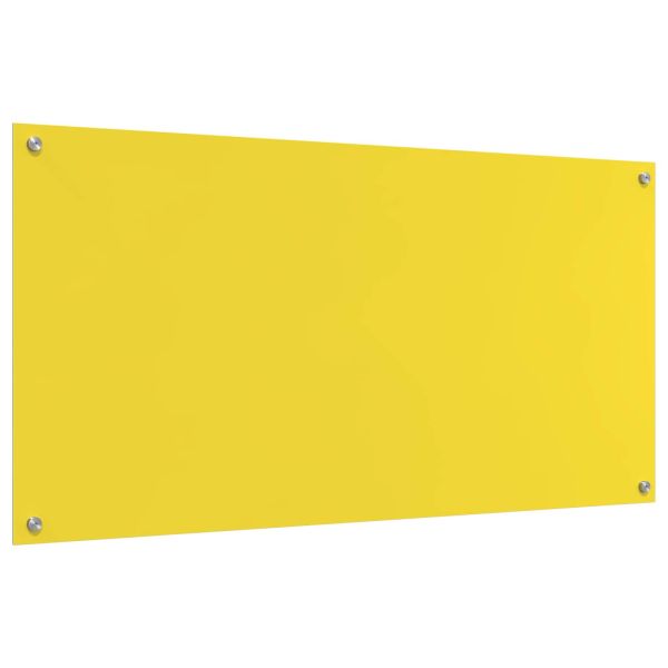 Кухненски гръб Жълто 120 x 60 cm закалено стъкло