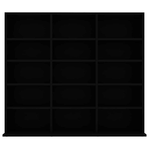 CD шкаф, черен, 100x23x89,5 см, инженерно дърво