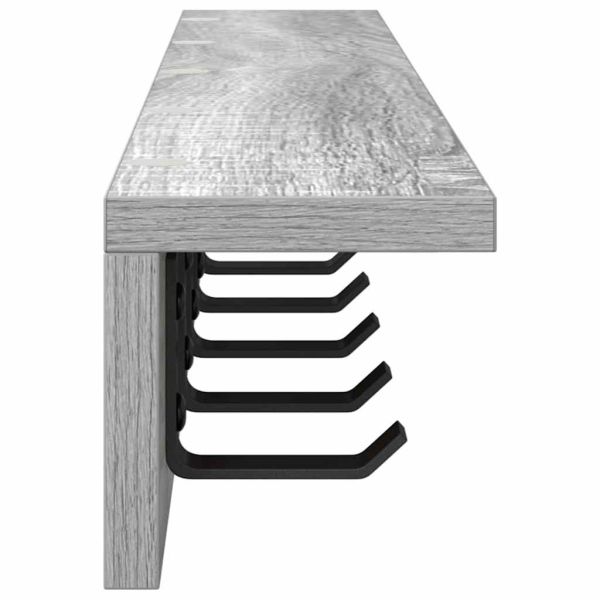 Стенен закачалка за палта Сив Сонома 80 x 10,5 x 10,5 см