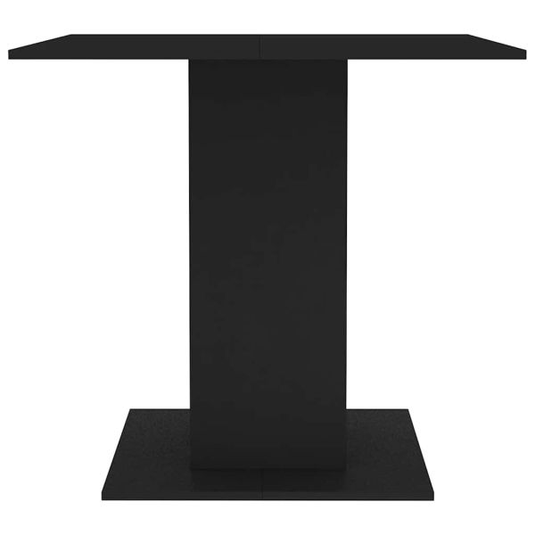 Трапезна маса, черна, 80x80x75 см, инженерно дърво