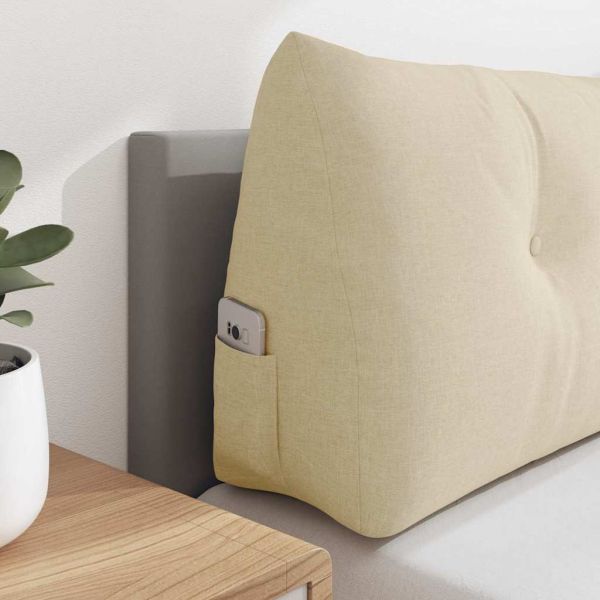 Възглавница за гръб Крем 180 x 24 x 50 см текстил