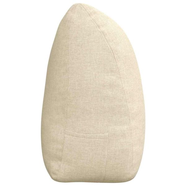 Възглавница за гръб Крем 180 x 24 x 50 см текстил