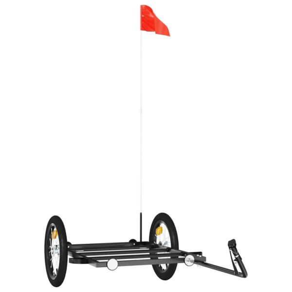 Ремарке за велосипед, черно, 126x63x34 см, желязо