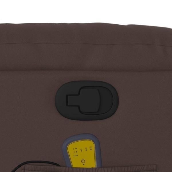 Масажен наклоняем стол, кафяв, изкуствена кожа