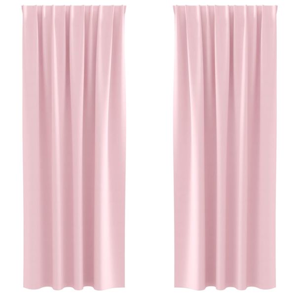 Завеси за затъмняване с пръстени 2 pcs Бебешко розово