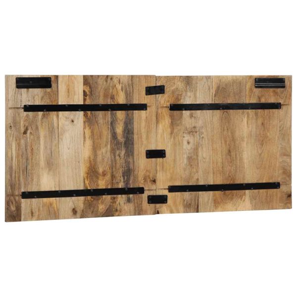 Табла за глава 120 cm Масивна груба дървесина Манго