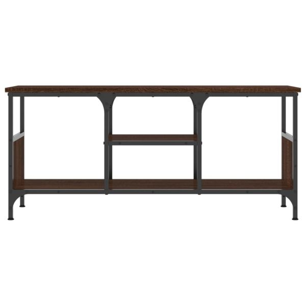 ТB шкаф, кафяв дъб, 100x35x45 см, инженерно дърво и желязо